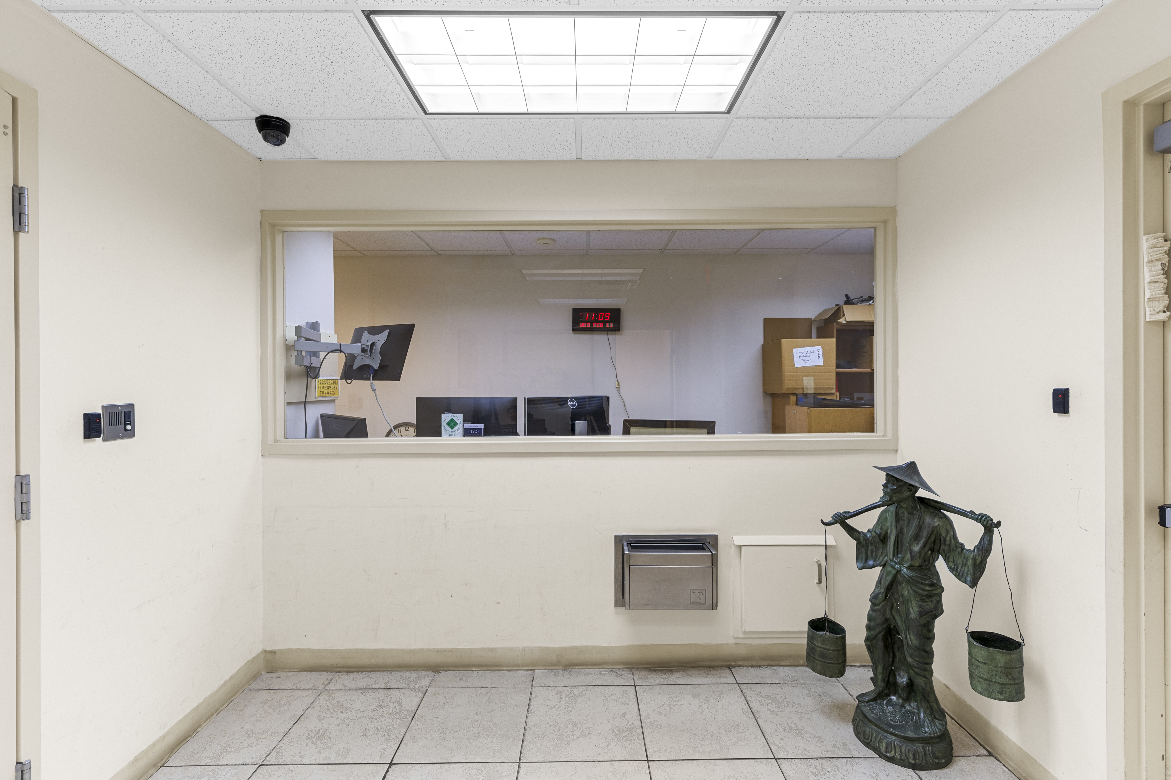 Secured reception area