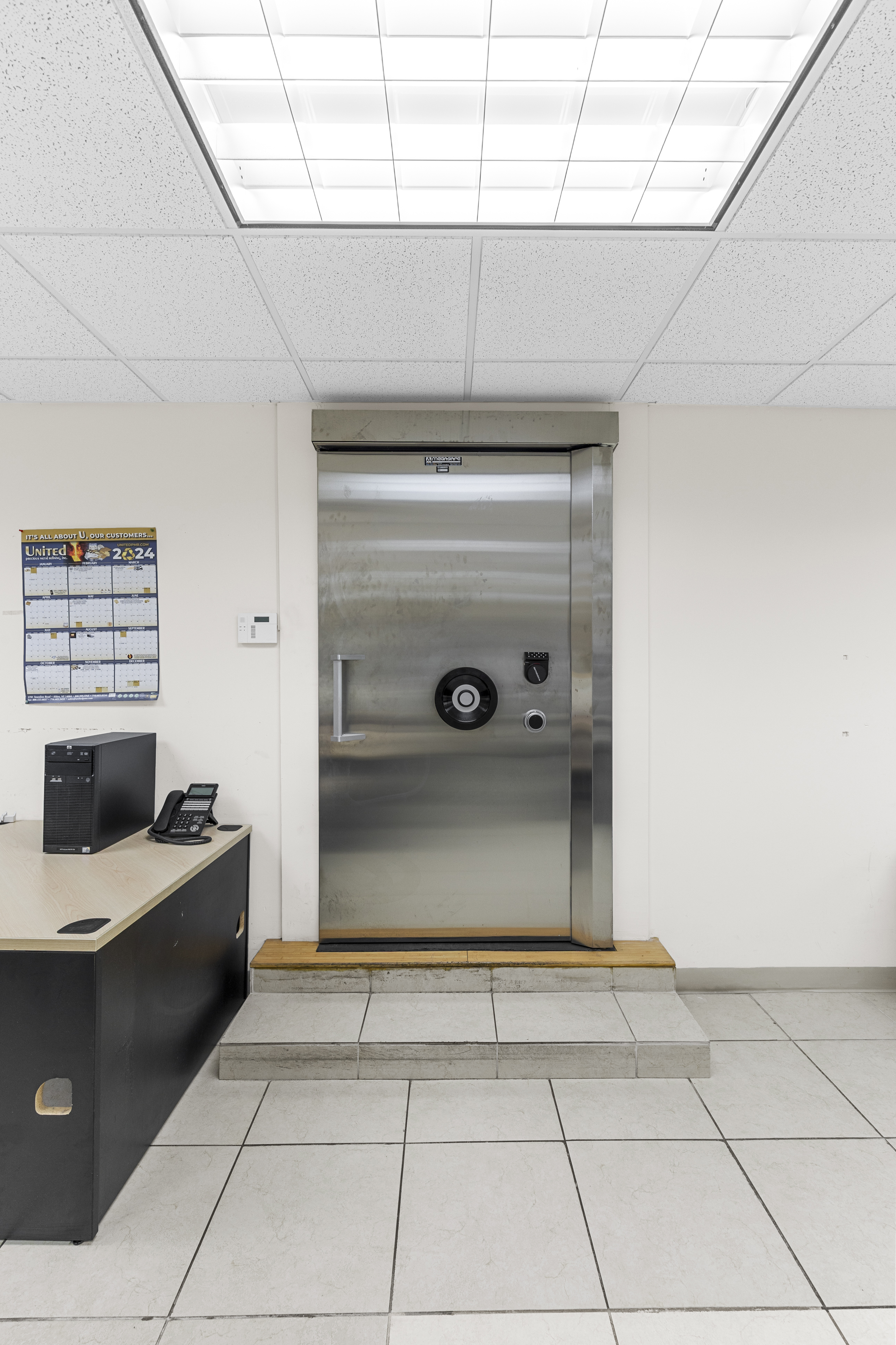 Bank-grade vault door closed