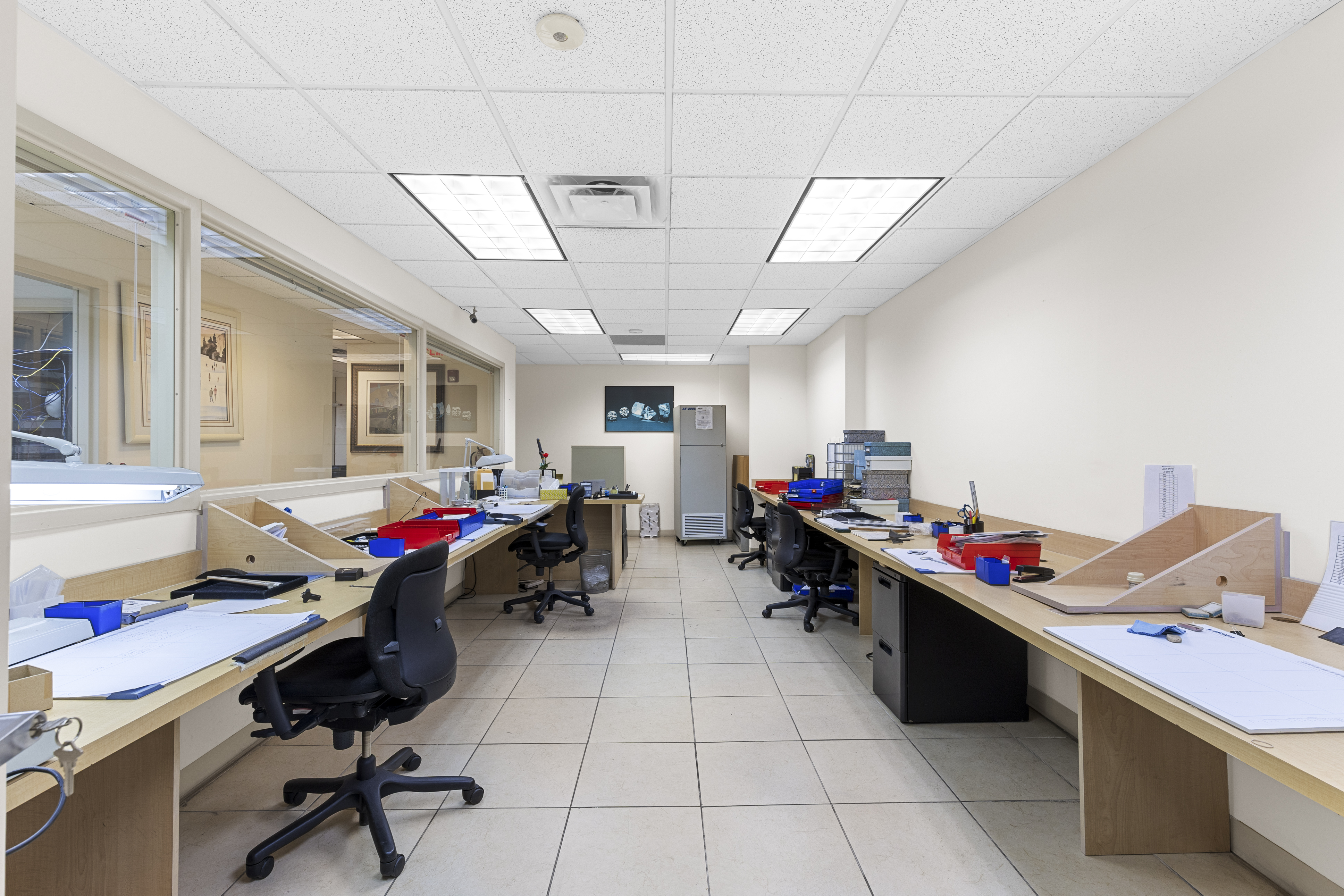 Jewelry inspection and processing room