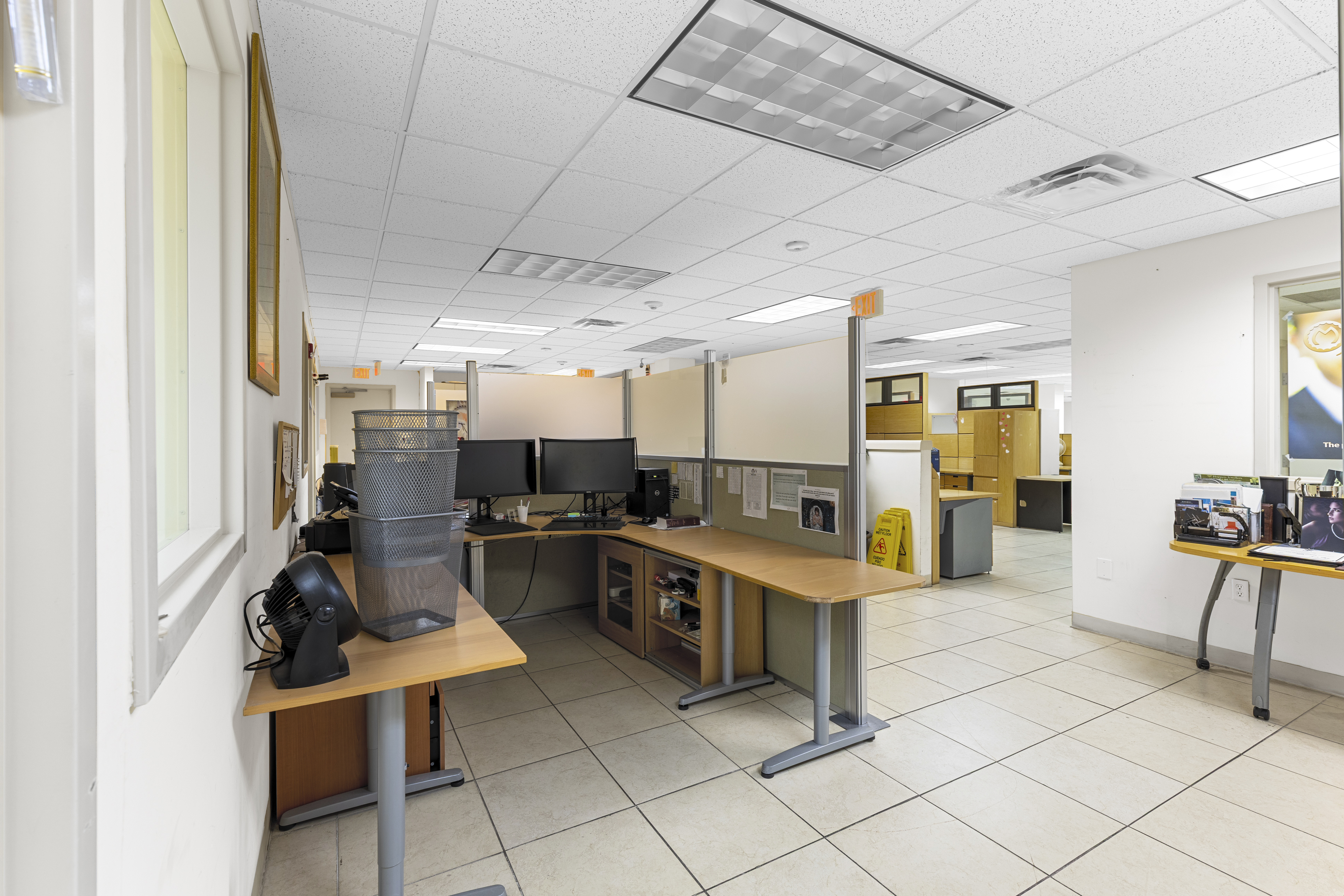 Open cubicle office area