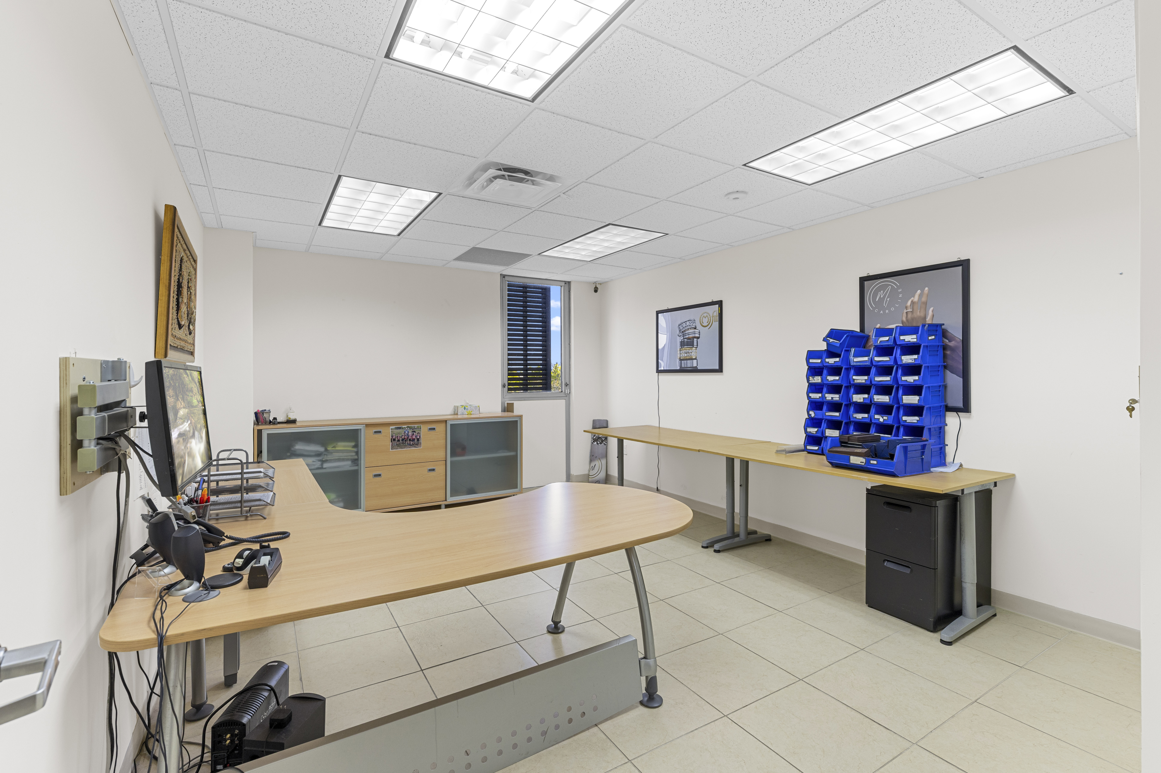 Private office with storage and window