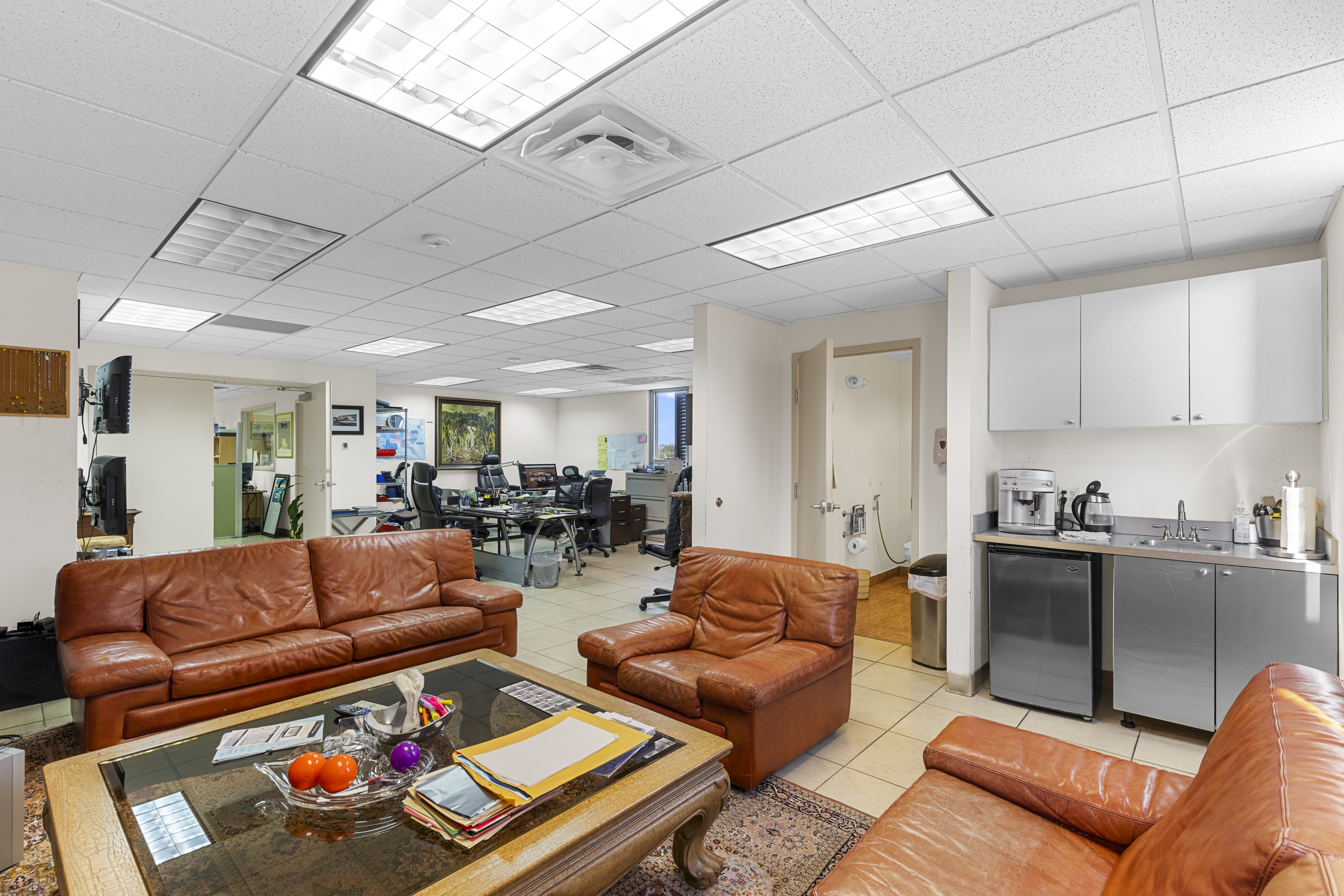 Executive lounge with kitchenette