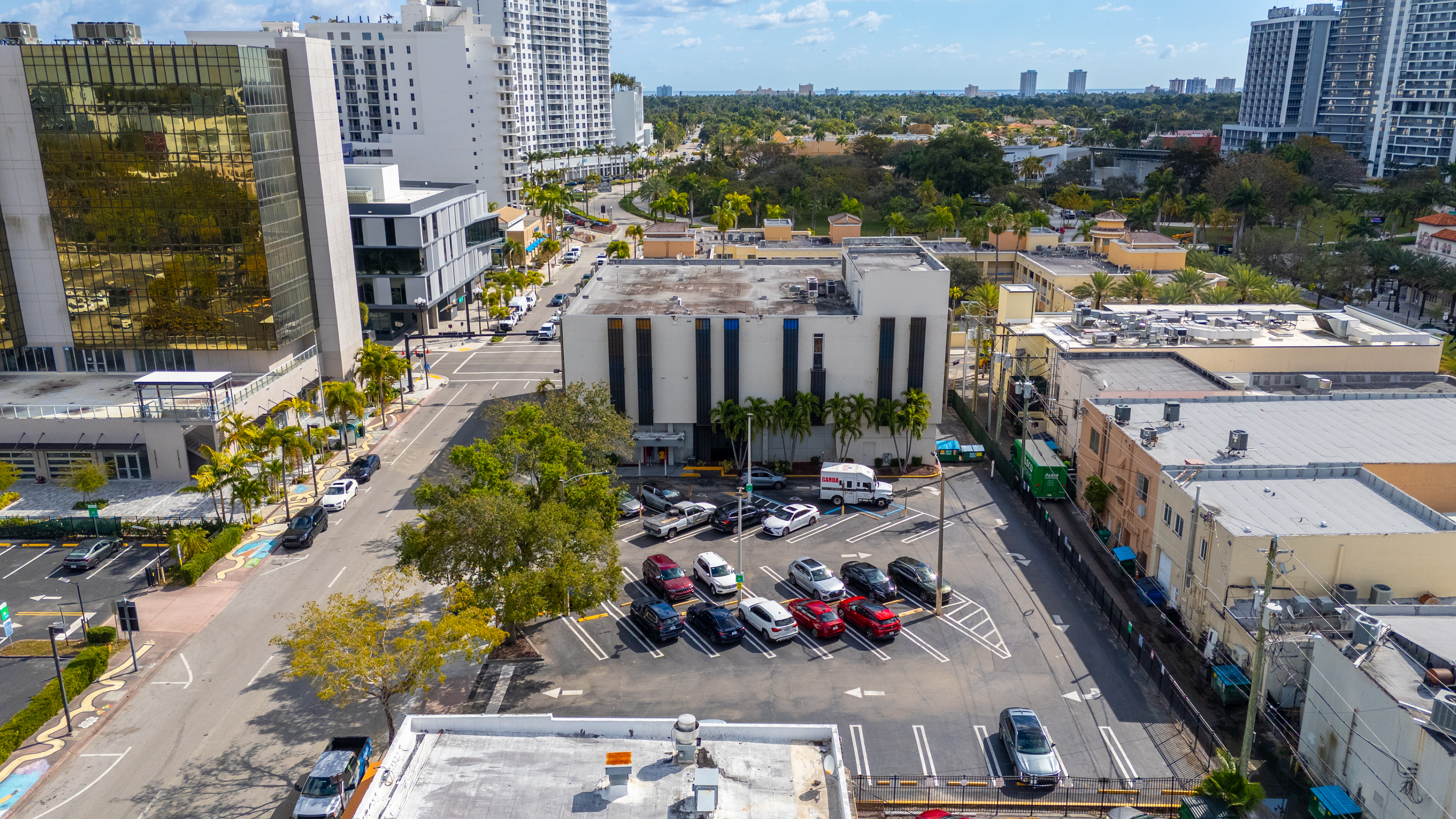 Aerial view of surrounding area